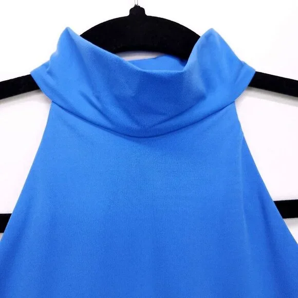 Lululemon Wundermost Ultra Soft Nulu Mock Neck Bodysuit Medium Sleeveless Blue - Picture 4 of 15